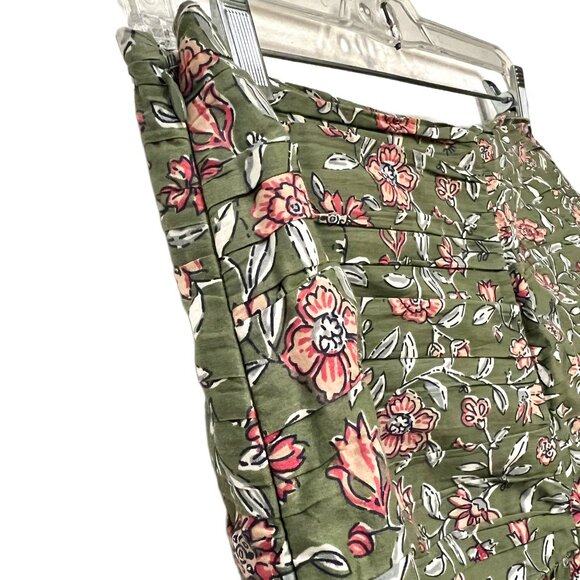 Sezane Rue Saint-Fiacre Julia Mini Skirt Floral Ruffle Pleated Flared A-Line - Picture 7 of 12